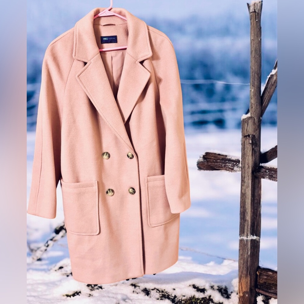 Women's Pink Pea Coat